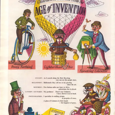 Original 73-Year-Old 1951 Guinness Print Age of Invention– GE 1654   #-17.