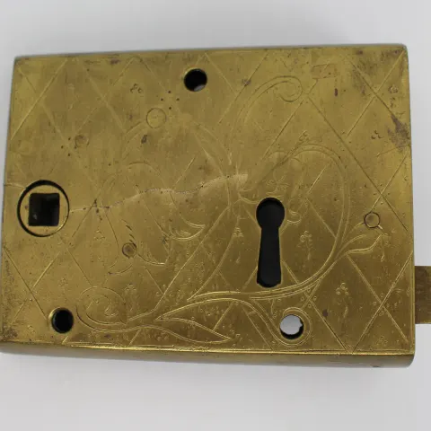 Early Victorian Brass Mortice Lock c.1850