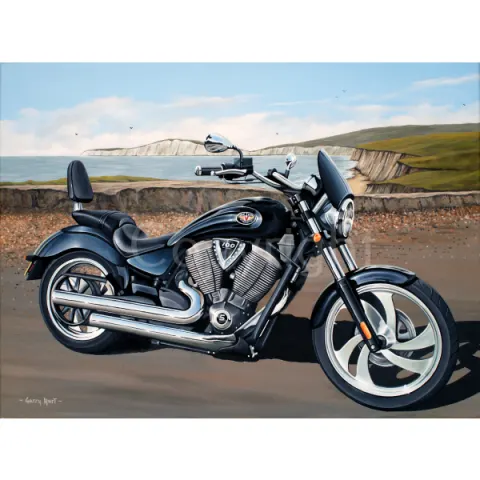 Iconic Victory Vegas 8 Ball Motorbike Extra Large Metal Wall Art
