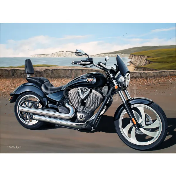 Iconic Victory Vegas 8 Ball Motorbike Extra Large Metal Wall Art