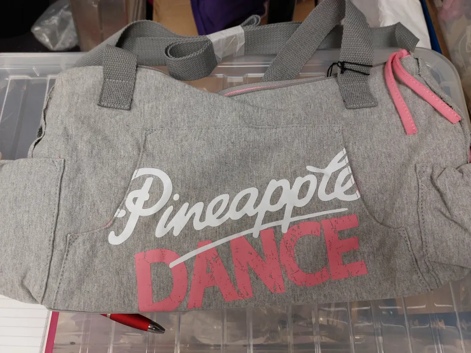 Grey pink and white Pineapple bag