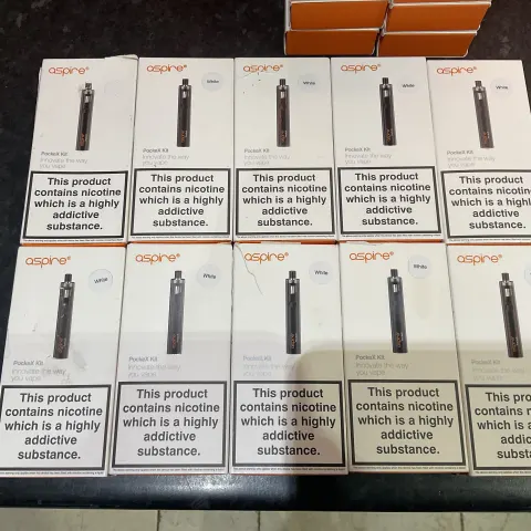 JOBLOT OF 10 ASPIRE POCKEX KIT VAPE PENS WHITE