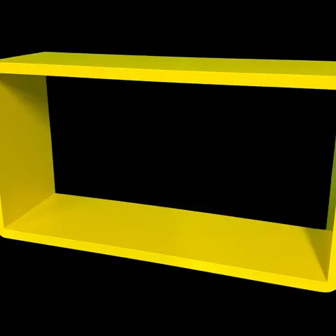 3 x Yellow Floating Wall Cube RRP 29.99