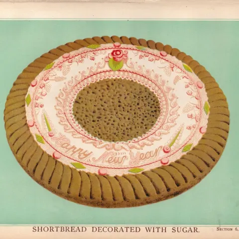 Decorated Shortbread T. Percy Lewis & A.G Bromley Antique Chromolithograph Print