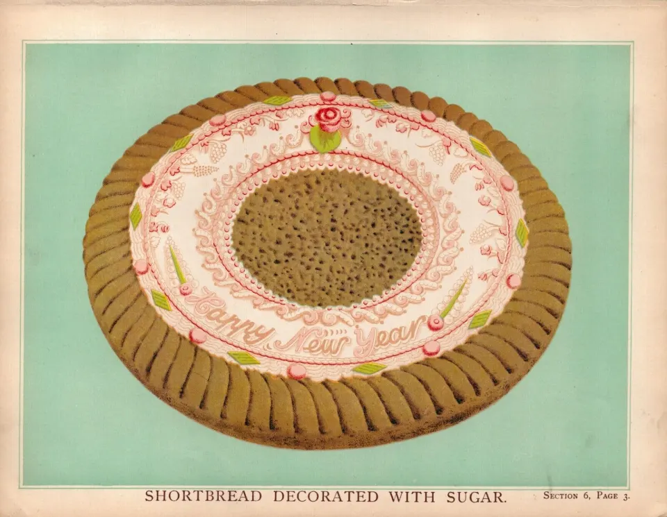 Decorated Shortbread T. Percy Lewis & A.G Bromley Antique Chromolithograph Print