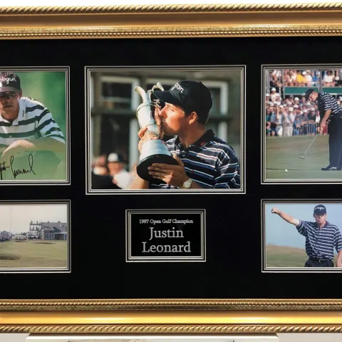 JUSTIN LEONARD original signature presentation