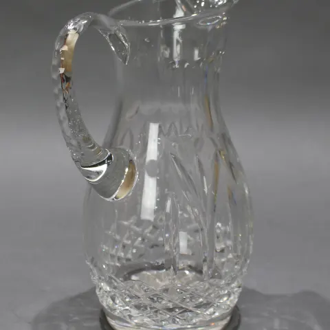 Vintage Crystal Cut Glass Tall Jug