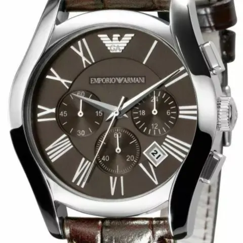 Emporio Armani AR0671 Men's Brown Leather Strap Quartz Chronograph Watch