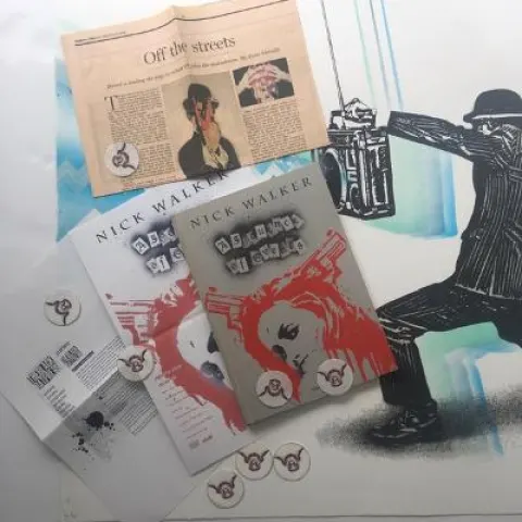 Nick Walker (b.1969) 'Boom Box Vandal' Screenprint in Blue & 1st Edition, A SEQUENCE of EVENTS