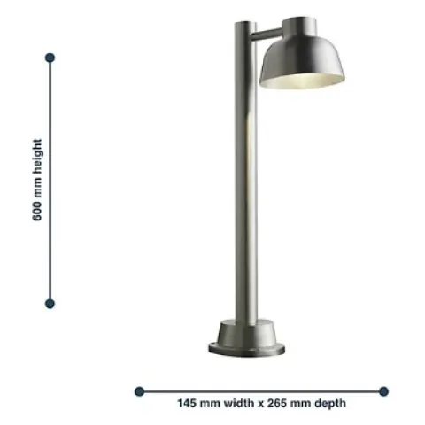 Maxwell Outdoor Post Lights, Brushed Brushed Stainless Steel L30