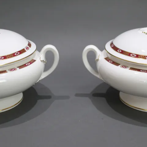 Pair of Royal Worcester Grosvenor Lidded Tureens