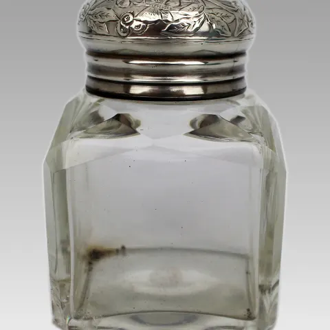 Silver Topped Crystal Bottle London 1898