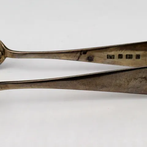 Edwardian Solid Silver Sugar Tongs  Birmingham 1901