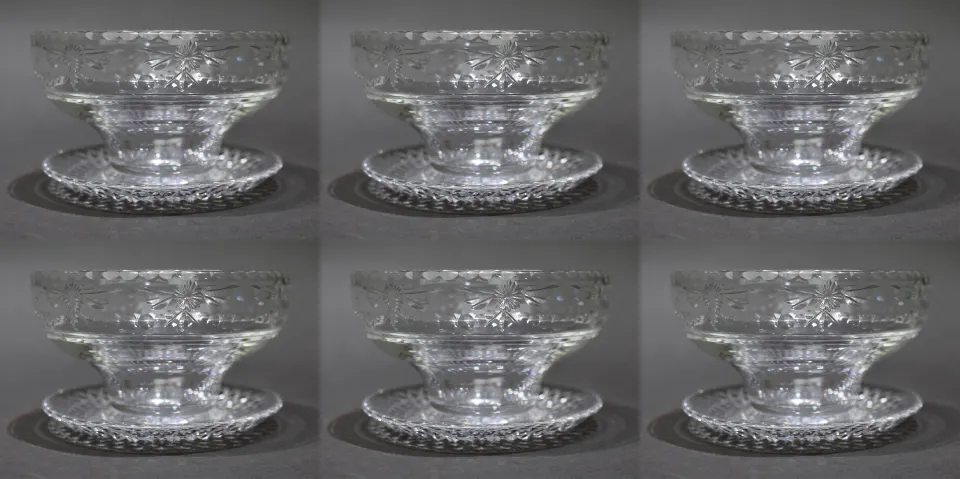 Set of 6 Stuart Beaconsfield Cut Sundae Dishes
