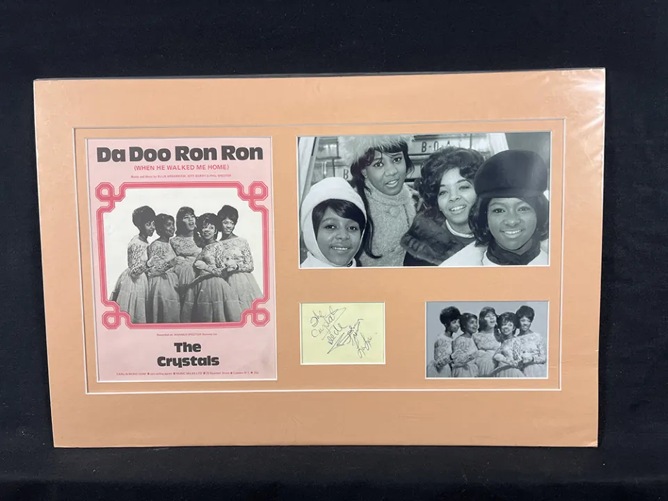 The Crystals Shed Plus Da Doo Ron Ron Sheet Music Display