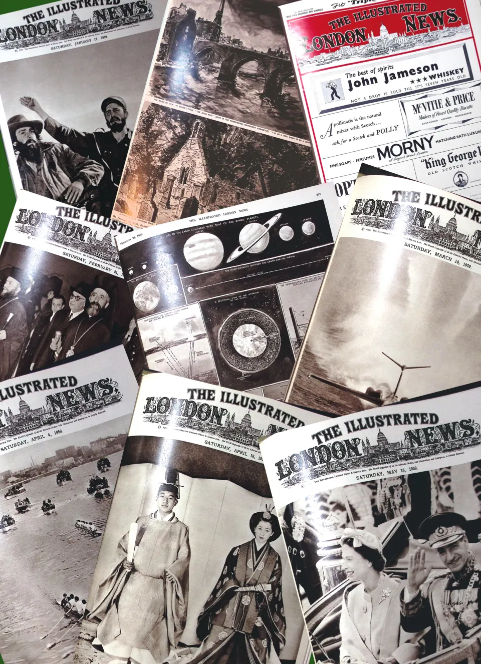 Illustrated London News Removeable Issues 1959 Jan-June Official Folder.