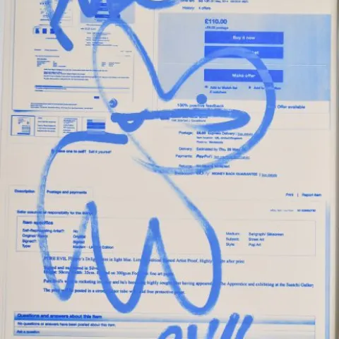 Pure Evil (b1968) 'Ebay Result', signed, limited edition 18/100 screen print, 50 x35, 2014