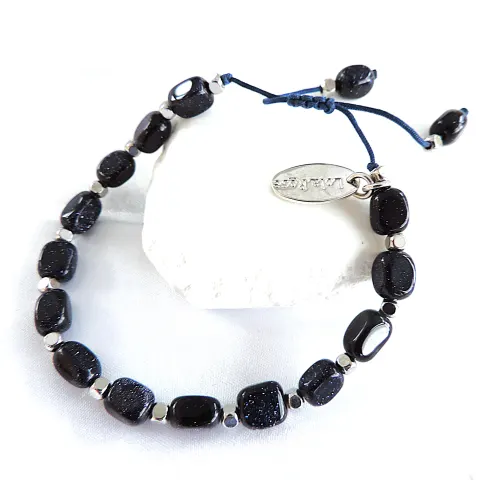 Lola Rose London Blue Polished Sandstone Bracelet - New
