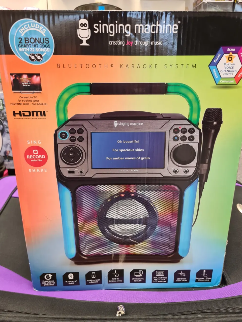 1pc Brand new extra large size Singing Machine Karaoke machine with CD / Bluetooth / HDMI