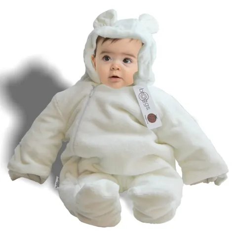 Job Lot of 10 Polar White Hooded Baby Snowsuits, Unisex, 0-18M, Brand New, RRP £24.99