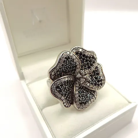 Michael Frank Bespoke Sterling Silver Gemstone Ring With Gift Box