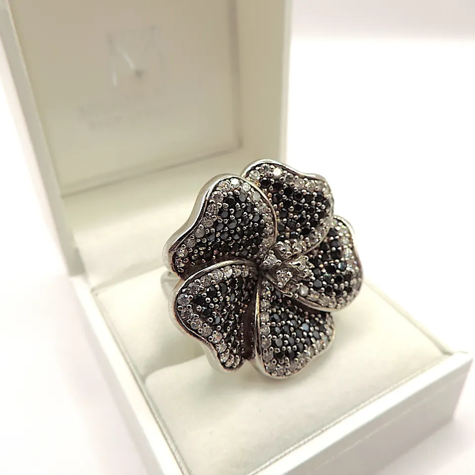 Michael Frank Bespoke Sterling Silver Gemstone Ring With Gift Box