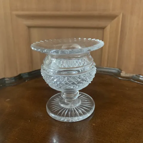 Victorian Crystal Salt Cellar .