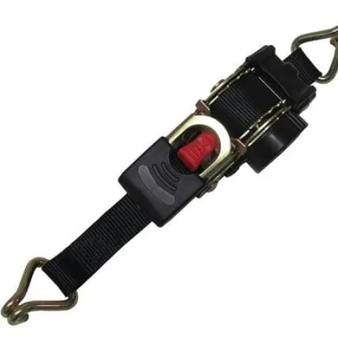 4 X 25MM x 3M RETRACTABLE AUTO RATCHET STRAPS WITH CLAW HOOKS (BS 600 daN)