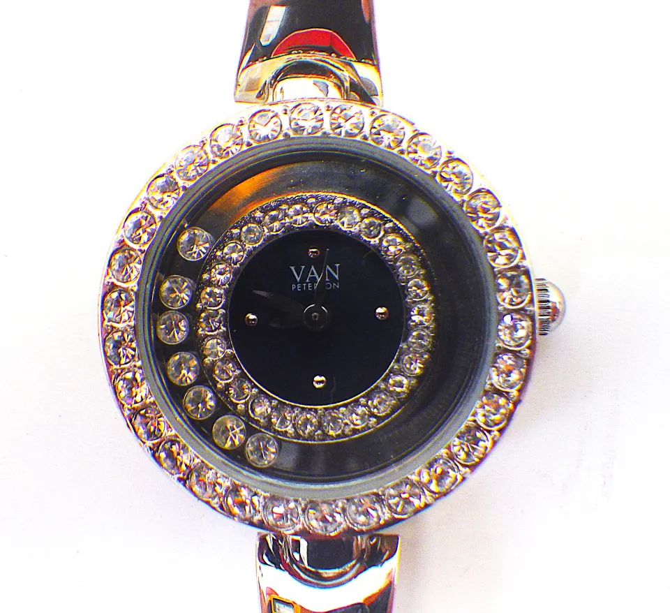 Classic Van Peterson Watch With "Floating" Cubic Zirconia