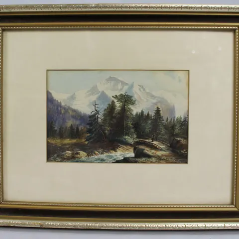 Edwardian Watercolour Landscape by W.L.Guest