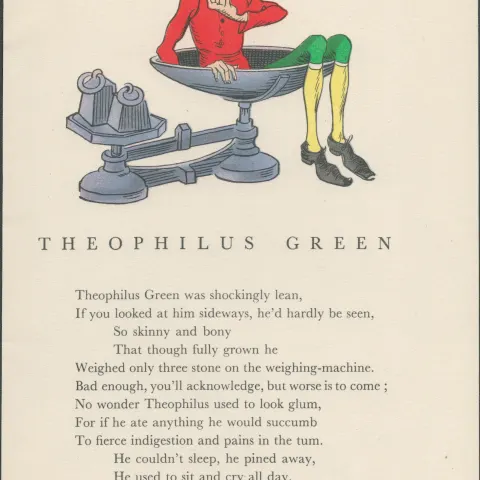 Double Sided Guinness Print 1934 "Theophilus Green"A Genuine Double Sided Lithographed Colour