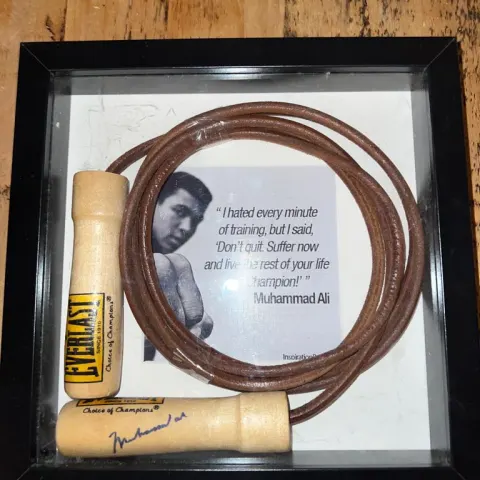 Muhammad Ali Signed Everlast Jumping Rope with COA