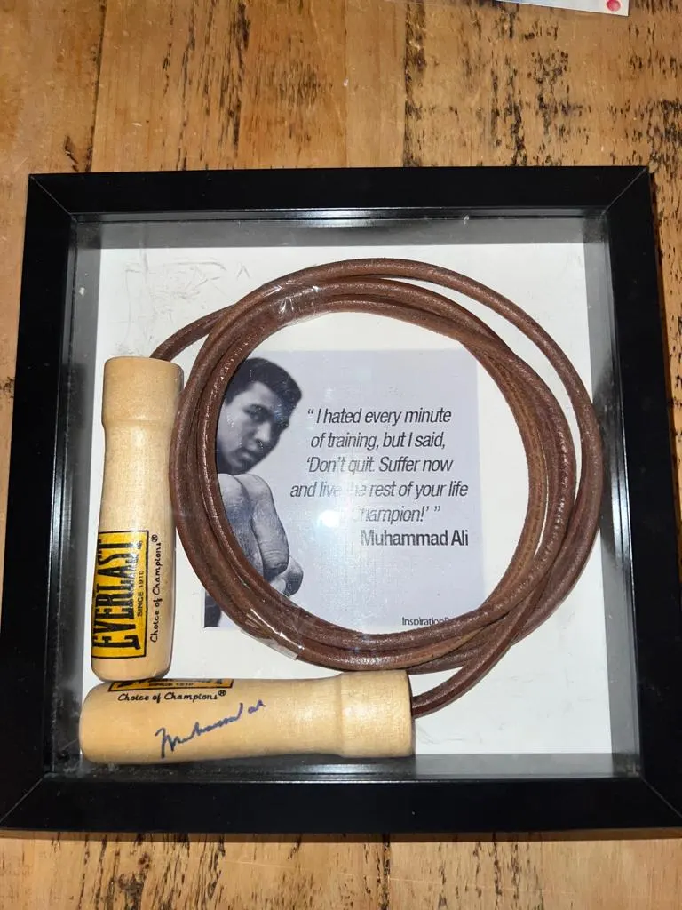 Muhammad Ali Signed Everlast Jumping Rope with COA