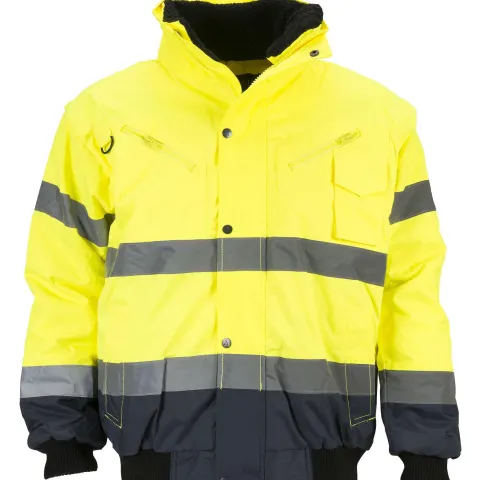 4 x Artelli Hi-Viz 3in1 Bomber Jacket Yellow/Navy XL