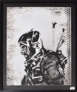 Nick Walker (b.1969) 'Bion 12’ UNIQUE Framed Early Screenprint on Card, COA Signed & Monikered 2006