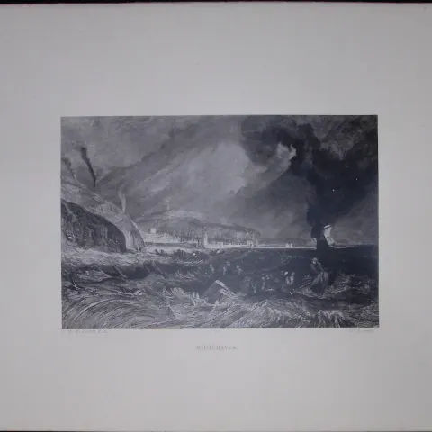 J.M.W Turner Rare “Whitehaven Cumbria” 1873  Picturesque Views in England -4