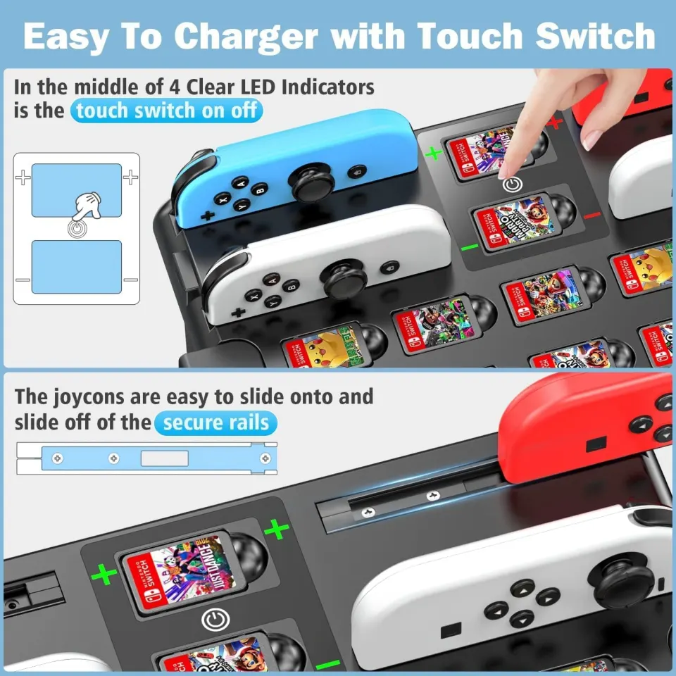 Switch Games Organizer Station with Controller Charger RRP £31.63 L18b sku-3998