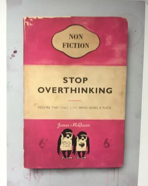 James McQueen (b 1977) Penguin Classics ‘Stop Overthinking, You’re the only one, Clay print, 2024