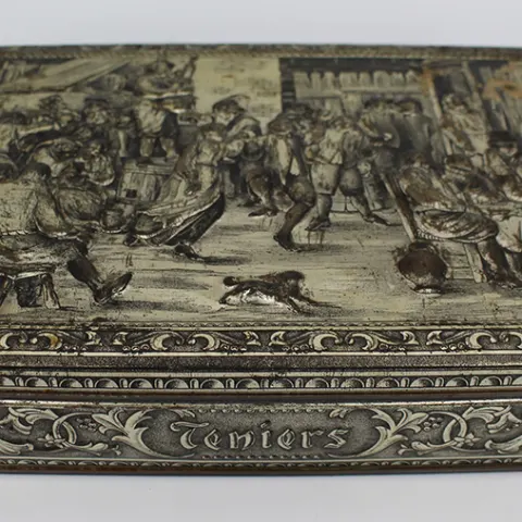 Vintage G.B.Co Belgium Teniers Biscuit Tin