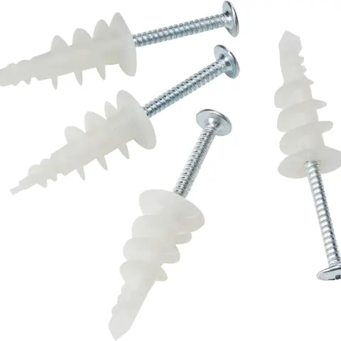 200 x RawlPlug Nylon Self Drilling Wall Fixing Plug with Screw For Plasterboard RRP £28.99 CTR