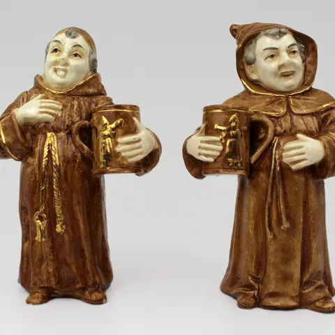 Pair of Early 20th Century Austrian Ceramic Monk Figures