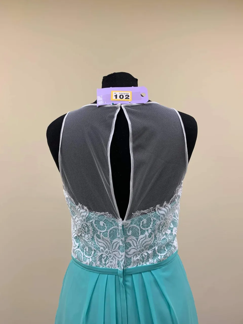 Alexia Designs Mint & ivory short dress size 6 to 8