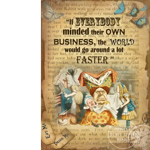 Alice In Wonderland Large Metal Sign "The Duchess"