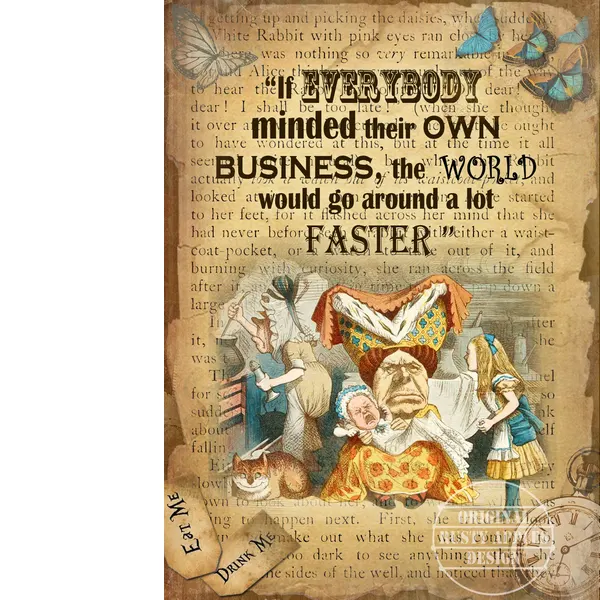 Alice In Wonderland Large Metal Sign "The Duchess"