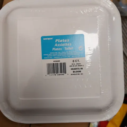 Valentines plates x 11 packs plus 1 pk serviettes