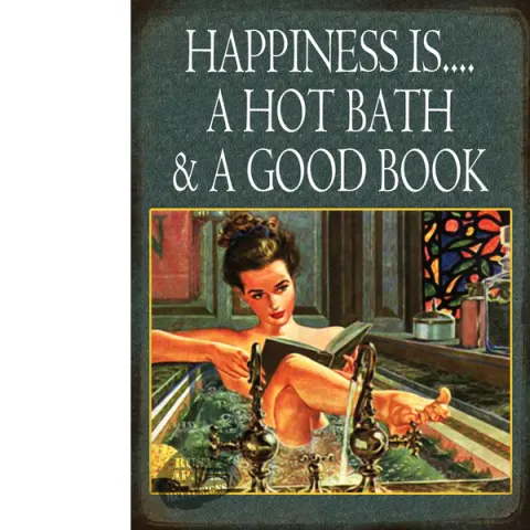 Happiness is a Good Bath  Funny Large Metal Wall Art.