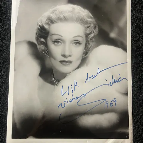 Marlena Deitrich Signed