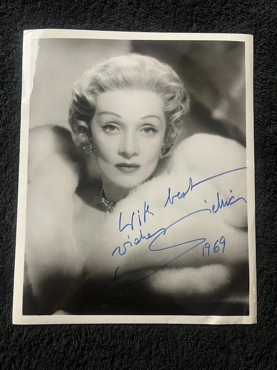 Marlena Deitrich Signed