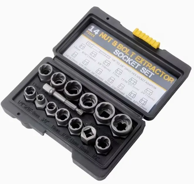 14pcs set of various sizes of impact nut extractors L1a