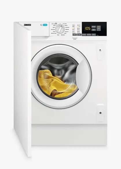 Zanussi Z814W85BI Integrated Washing Machine, 8kg Load, 1400rpm Spin, White  - Grading Info -  DEL 5